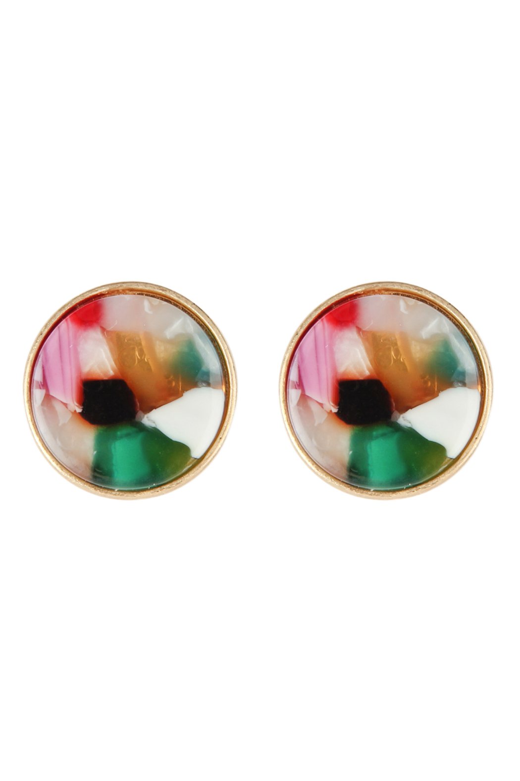Wood Bead Drop Bar Earrings