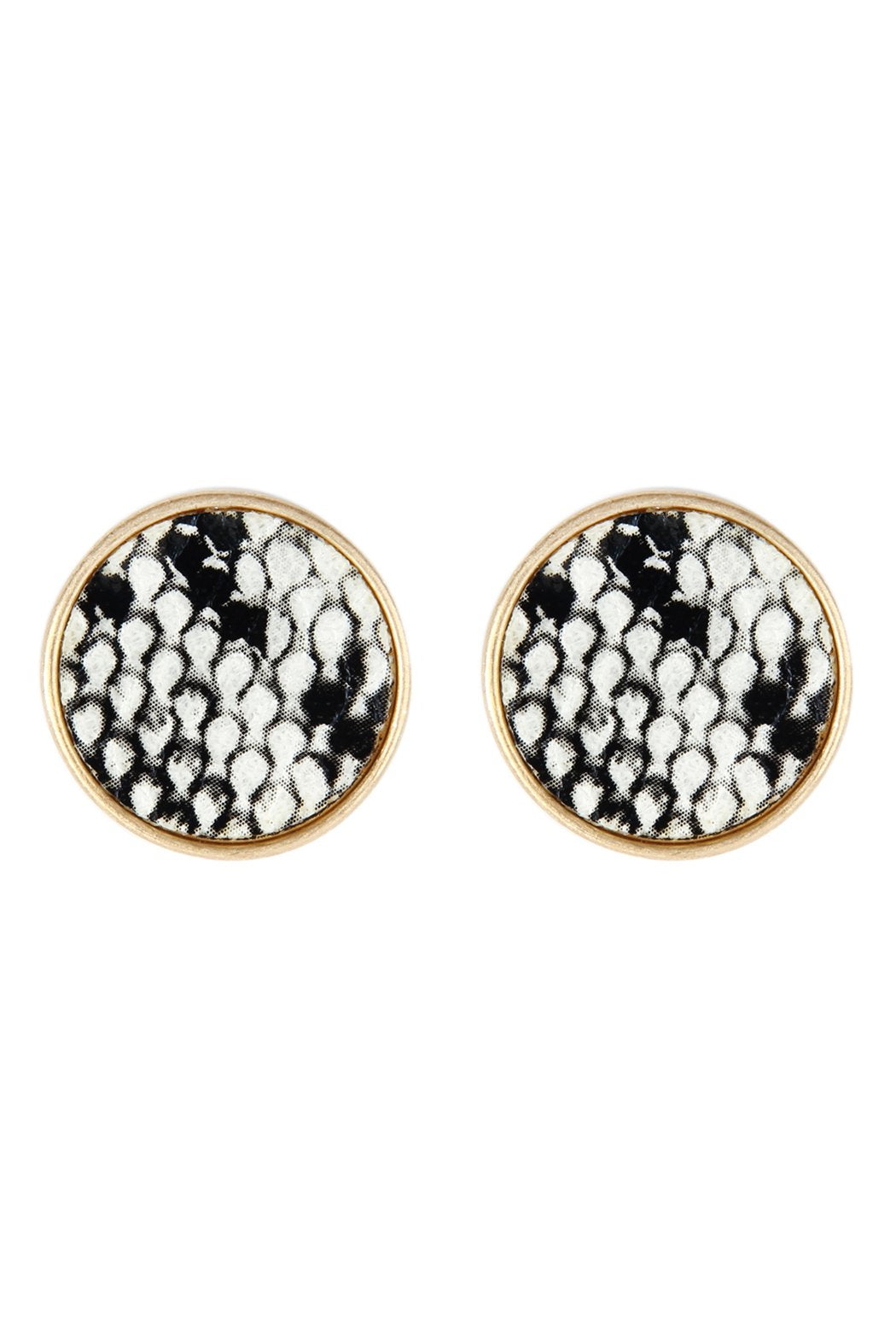 Wood Bead Drop Bar Earrings