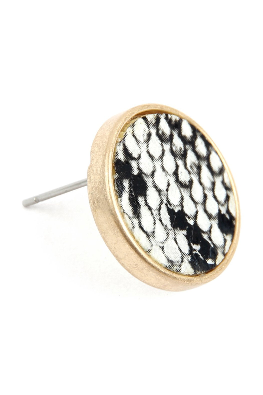 Wood Bead Drop Bar Earrings