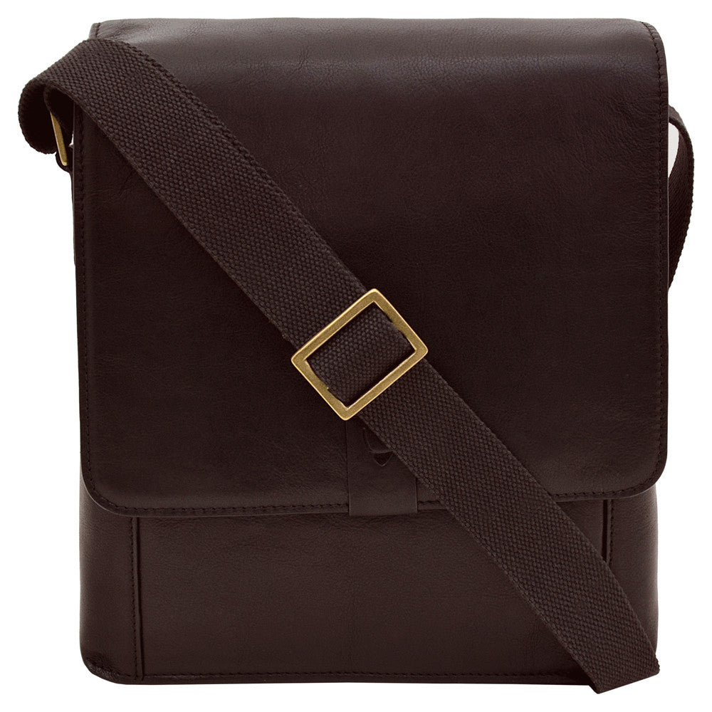 Aiden Genuine Leather Medium Crossbody Men/Women Shoulder Messenger Bag/Travel Bag / 10.5" iPad Bag