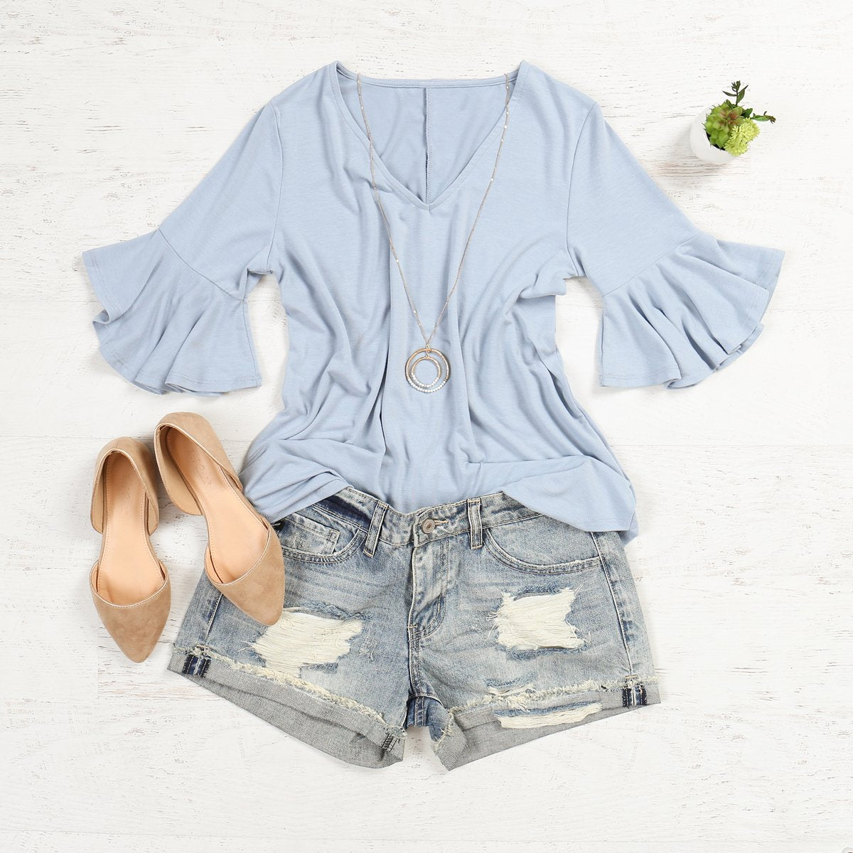 Waterfall Sleeve Top