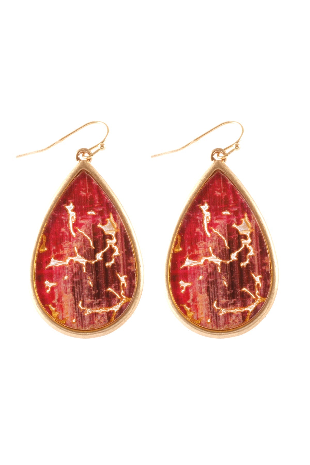 Semiwood Flake Hook Teardrop Earrings