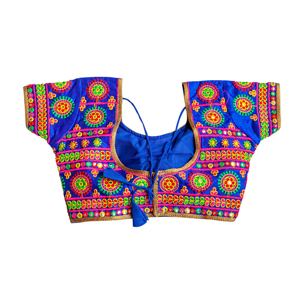 Kutchi Work Readymade Blouse - Blue