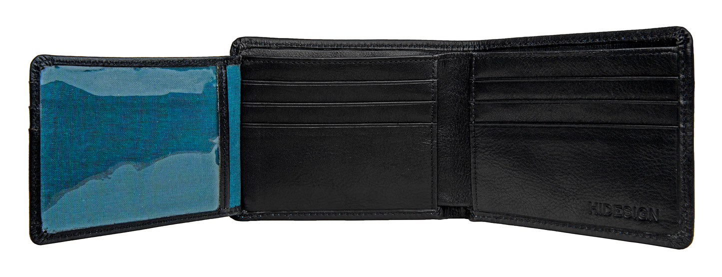 Hidesign Angle Stitch Leather Multi-Compartment Leather Wallet