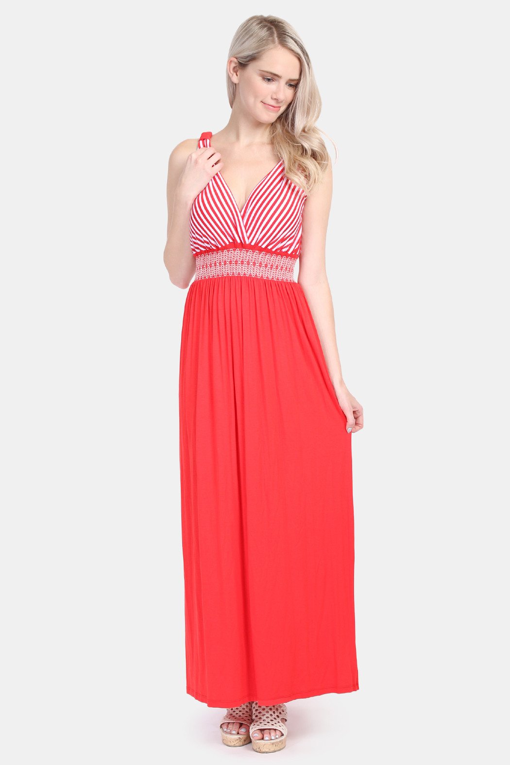 Keyhole Back Sleeveless Maxi Dress