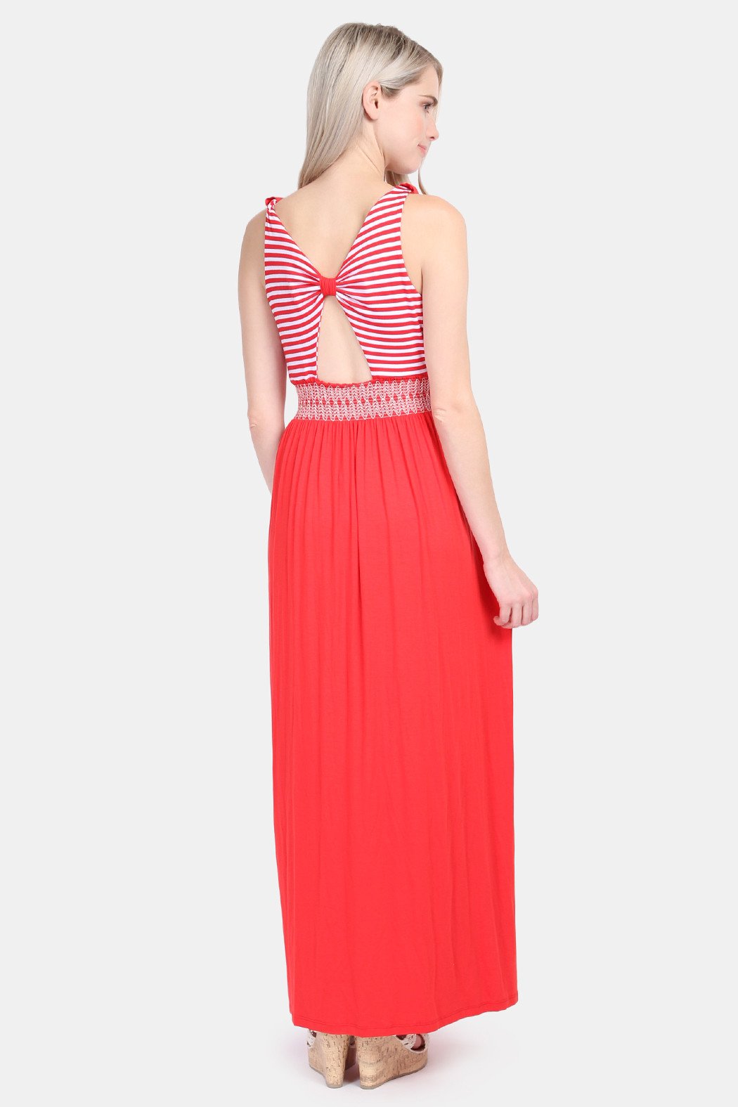 Keyhole Back Sleeveless Maxi Dress