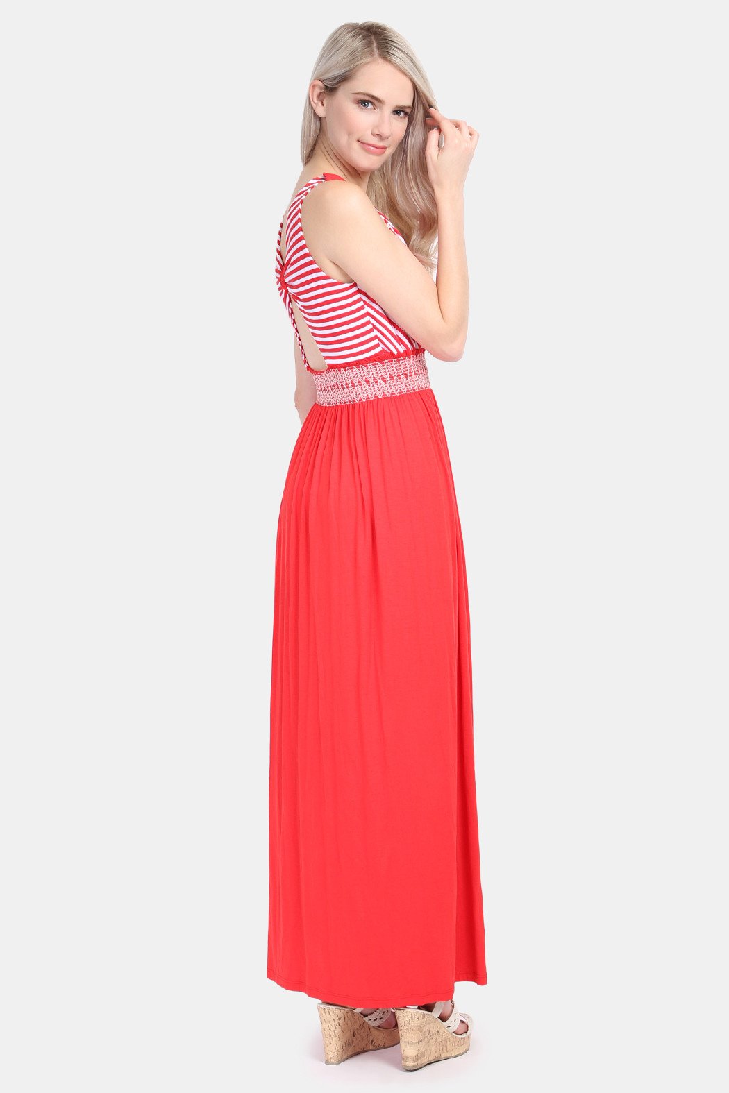 Keyhole Back Sleeveless Maxi Dress