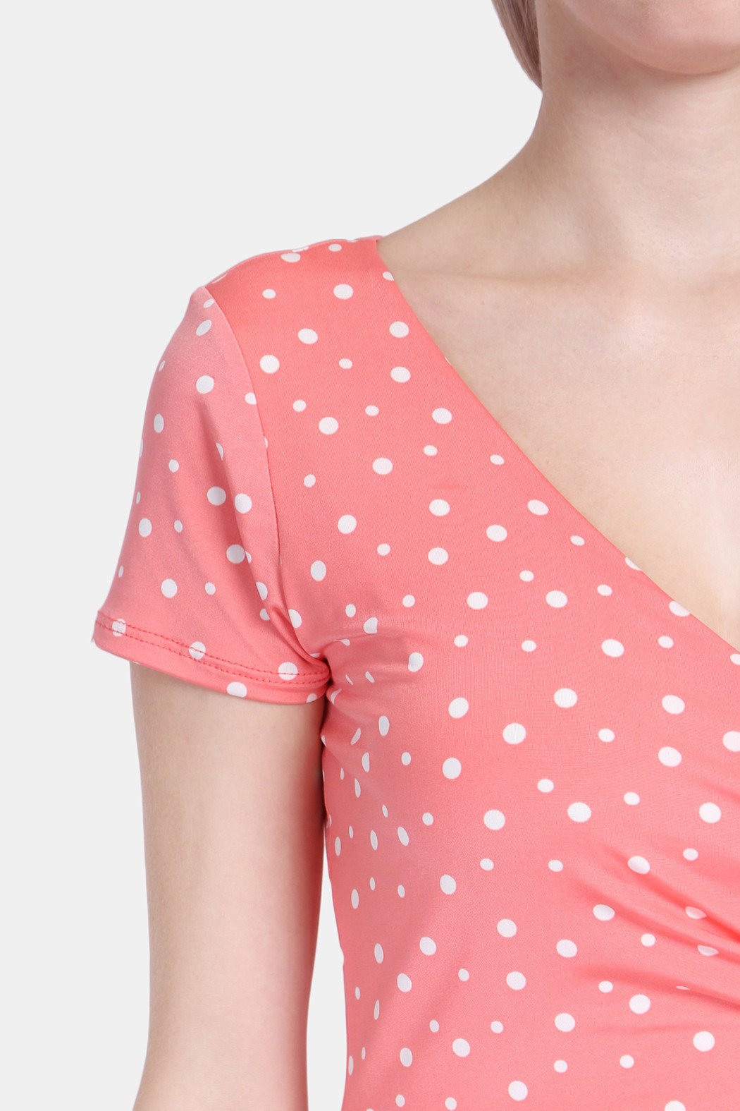 Short Sleeve Polka Dot Dress