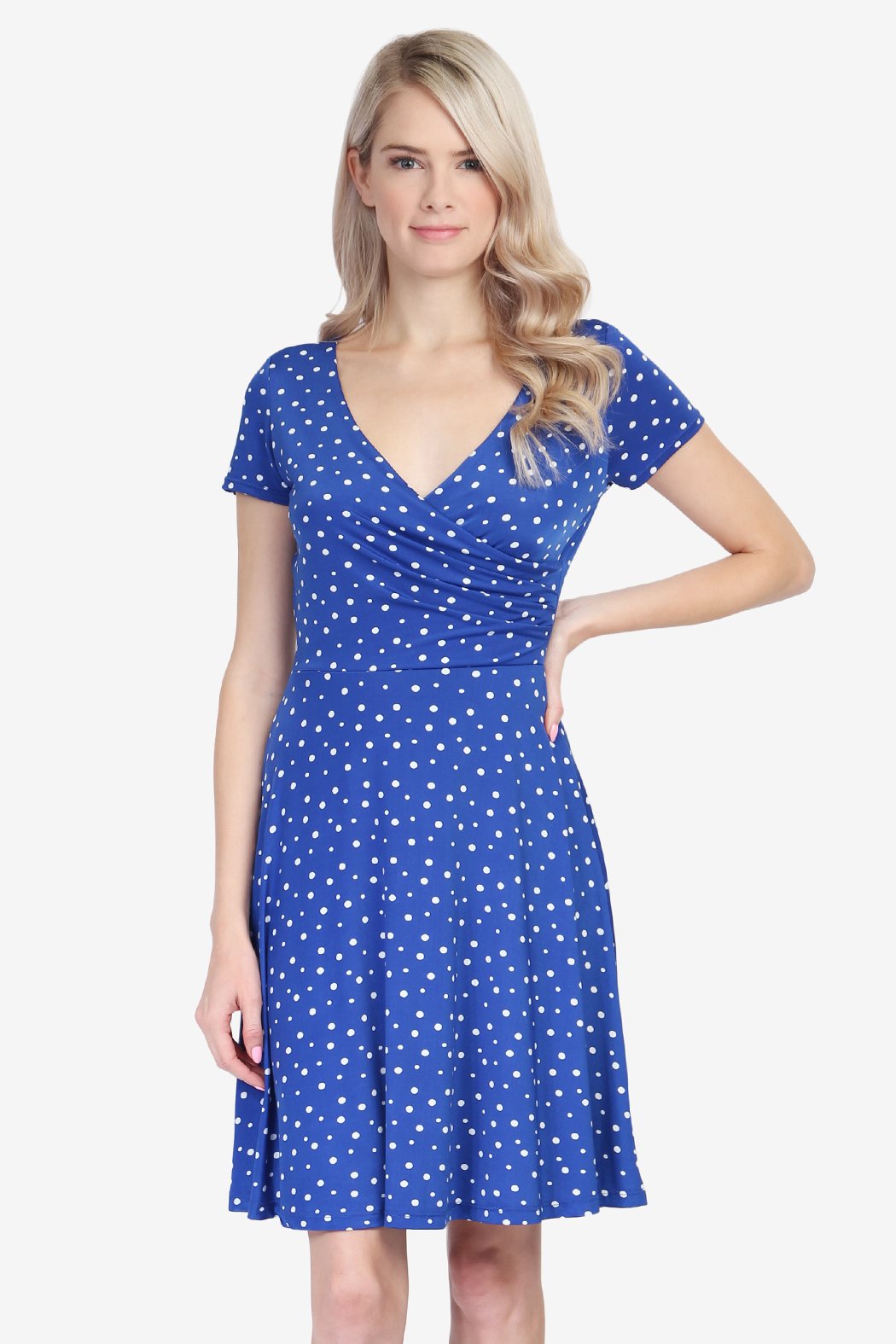 Short Sleeve Polka Dot Dress