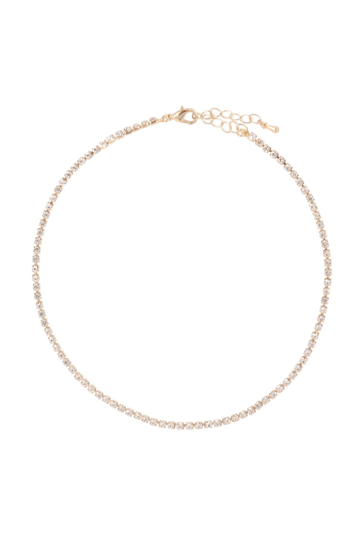 Dna020 - Stone Chain Choker Necklace