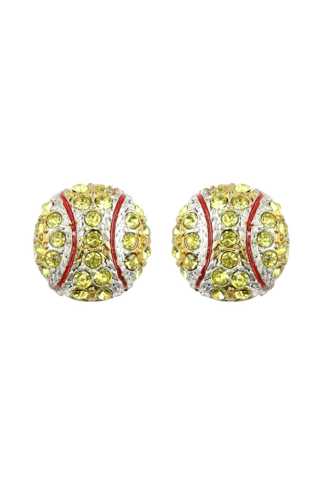 Softball Fashion Sports Rhinestone Earrings - Style 2