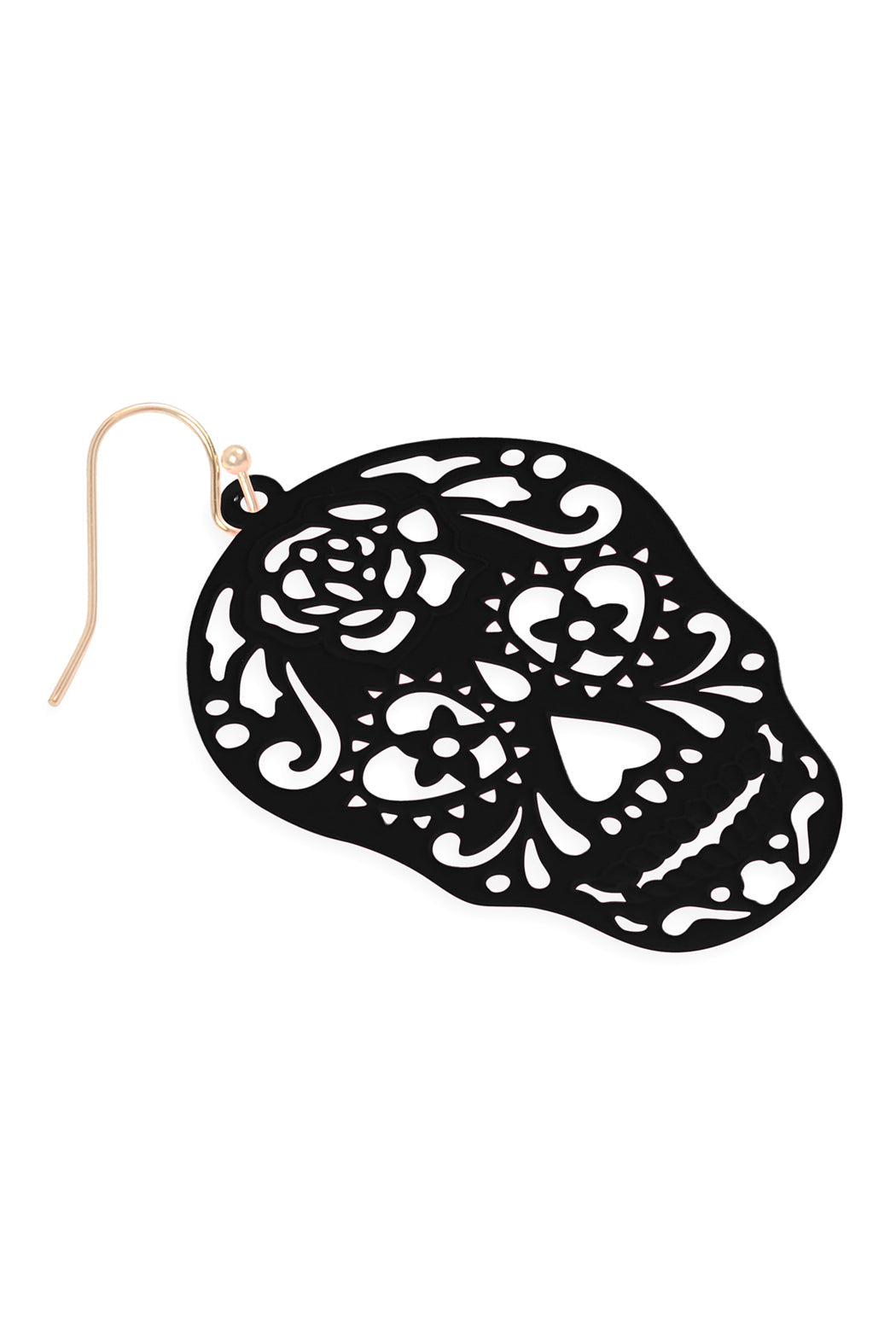 E7933- (Halloween) Skull Color Coating Filigrree Earrings