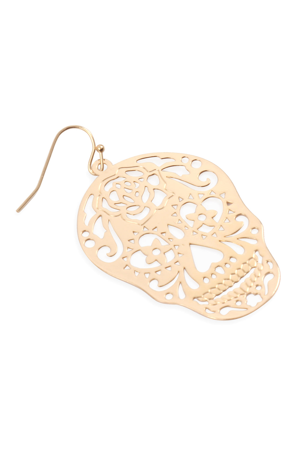 E7933- (Halloween) Skull Color Coating Filigrree Earrings