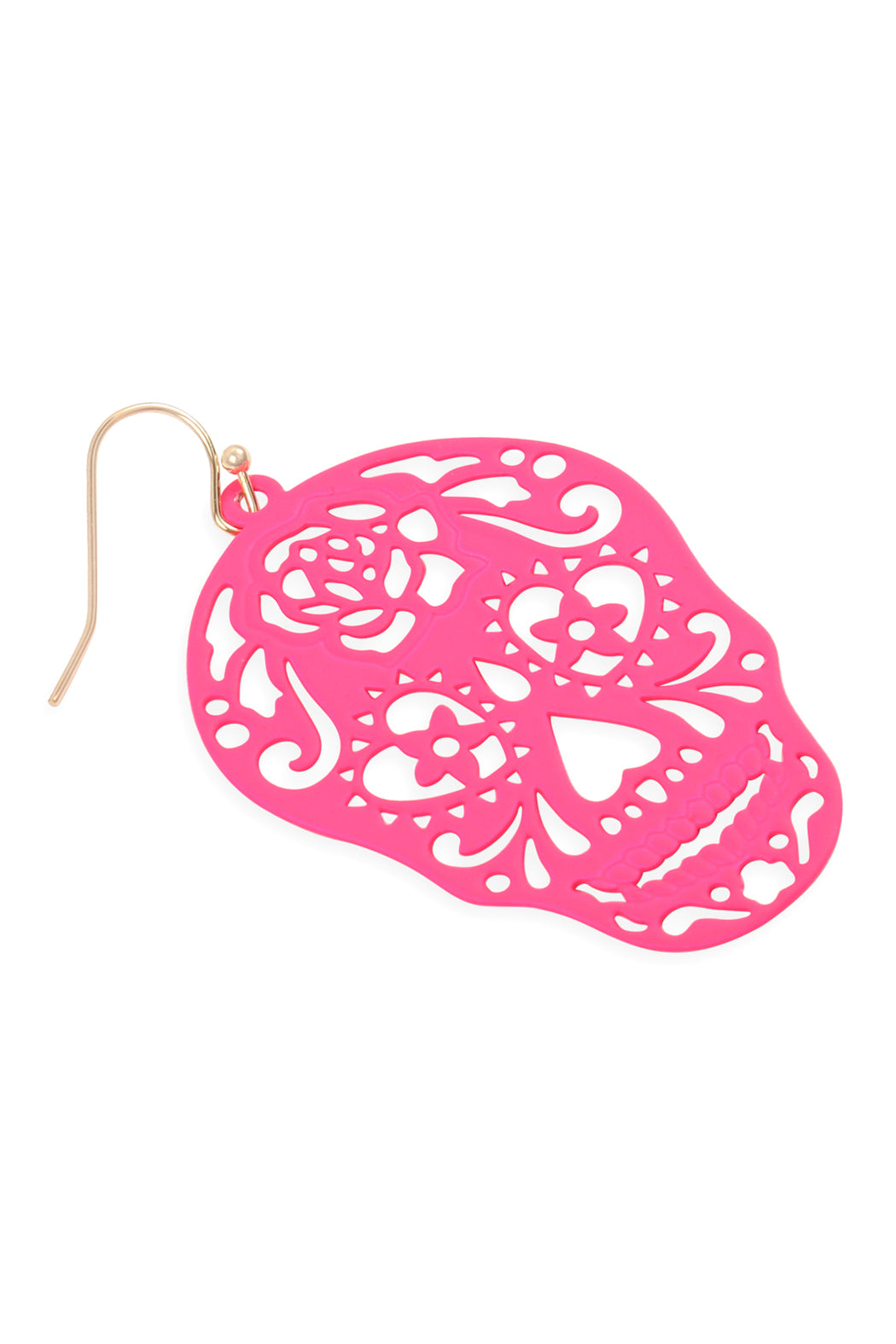 E7933- (Halloween) Skull Color Coating Filigrree Earrings