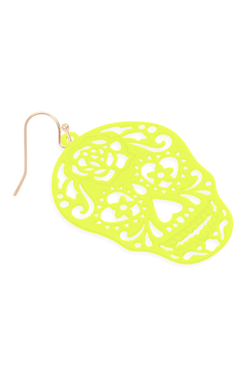 E7933- (Halloween) Skull Color Coating Filigrree Earrings