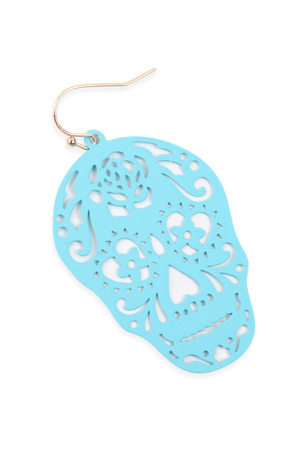 E7933- (Halloween) Skull Color Coating Filigrree Earrings