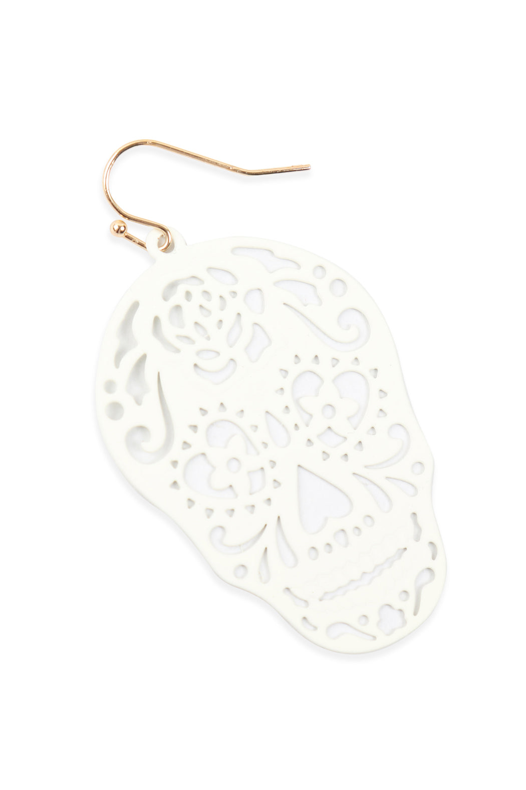 E7933- (Halloween) Skull Color Coating Filigrree Earrings