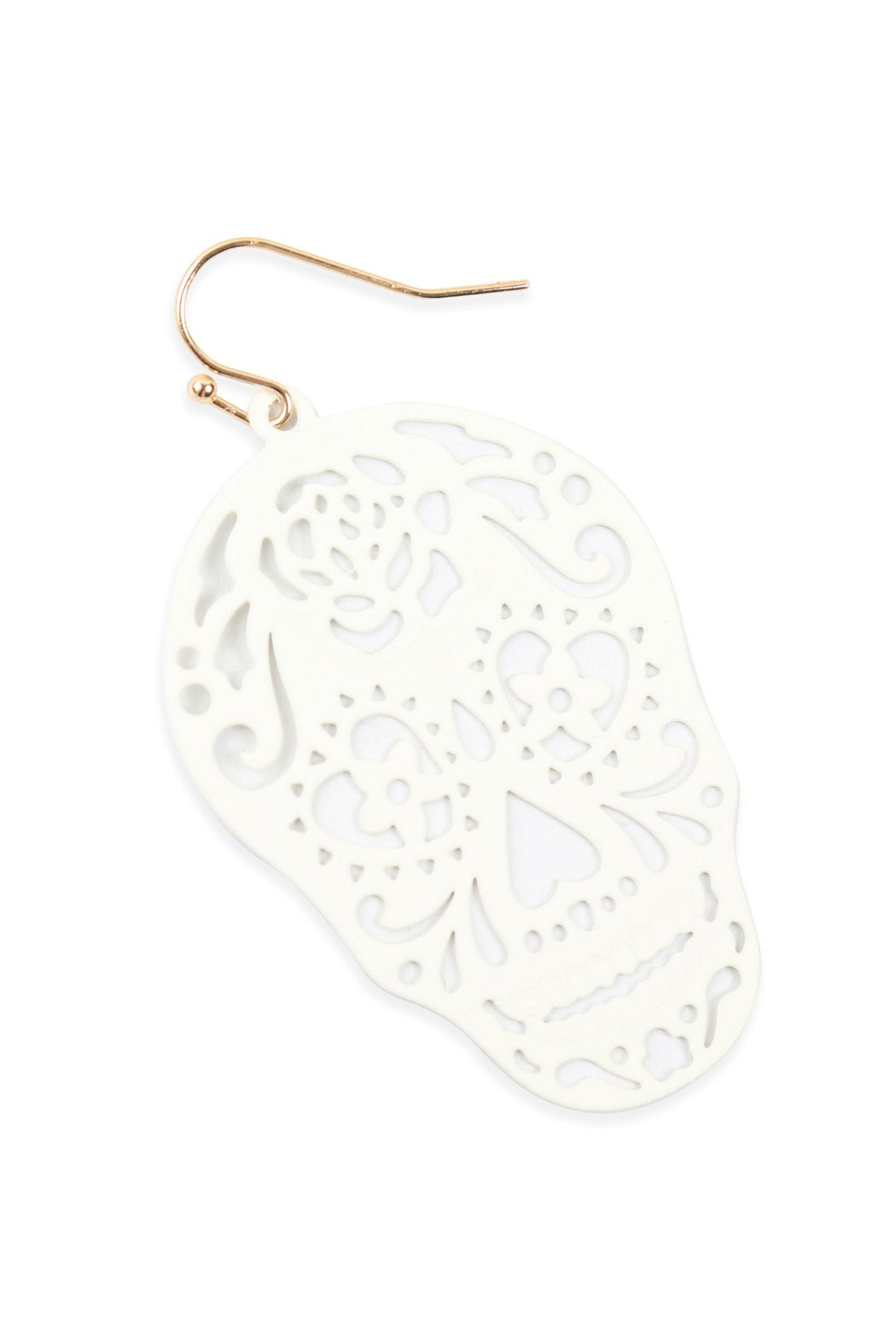 E7933- (Halloween) Skull Color Coating Filigrree Earrings