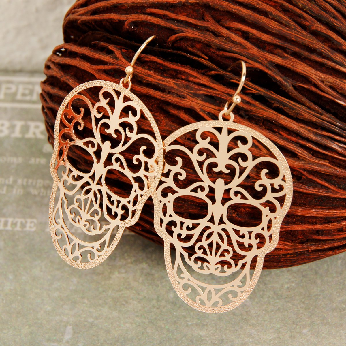 Filigree Sugar Skull Earrings