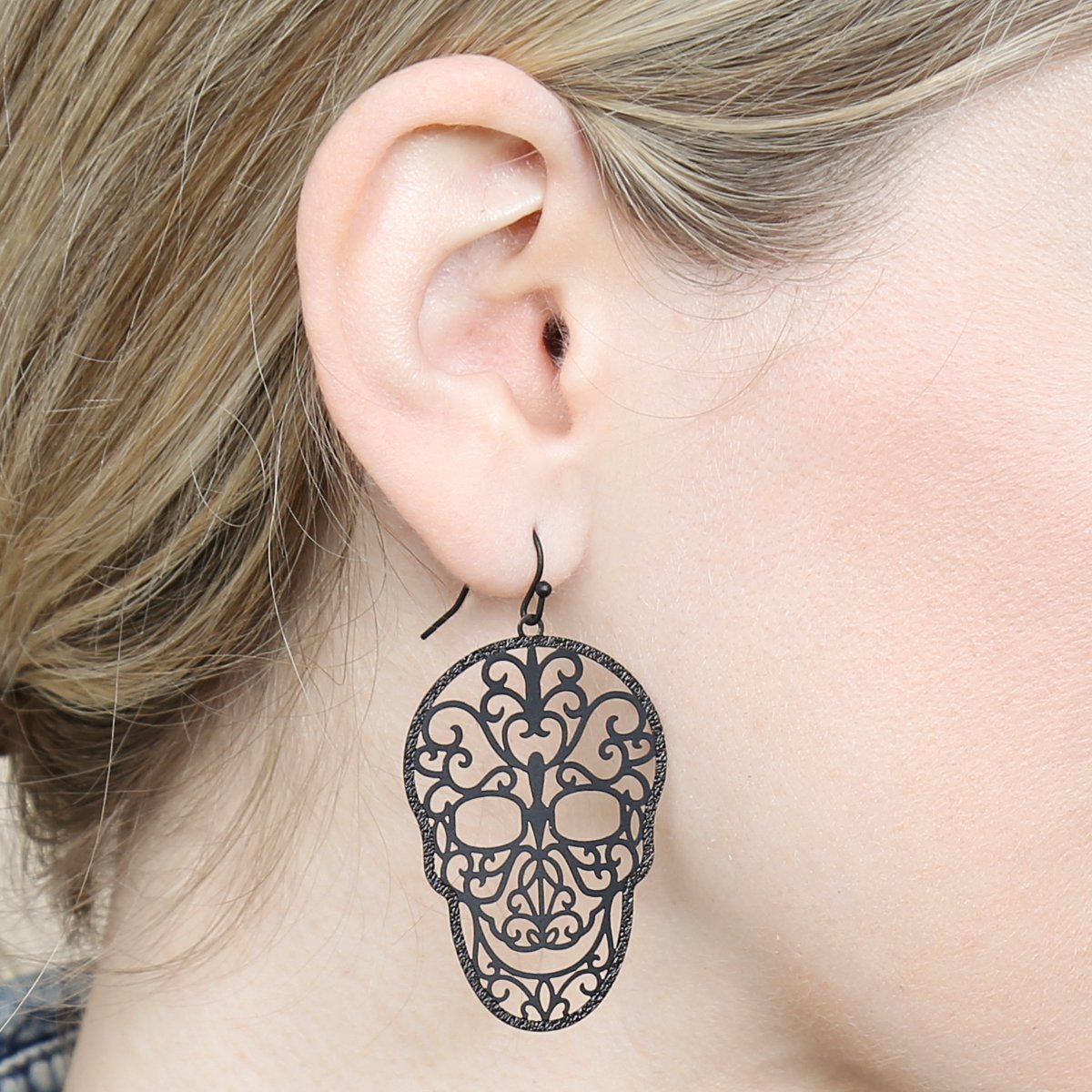 Filigree Sugar Skull Earrings
