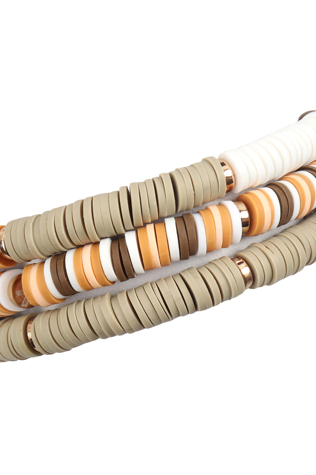 Fimo Tri Color Piece Elastic Bracelet