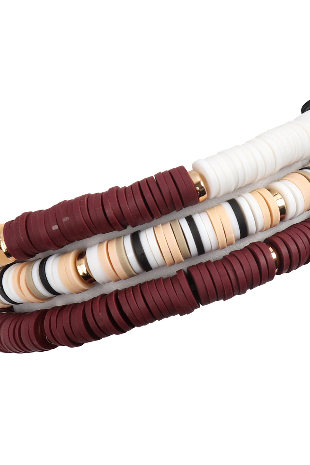 Fimo Tri Color Piece Elastic Bracelet