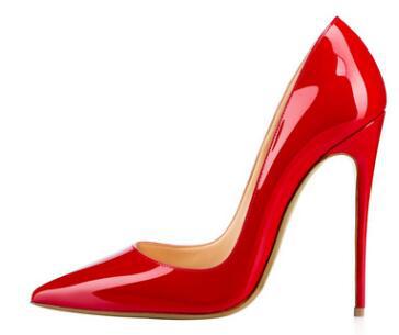 Classic Pointed Toe Stiletto Heel Pumps Women 12 Cm High Heels