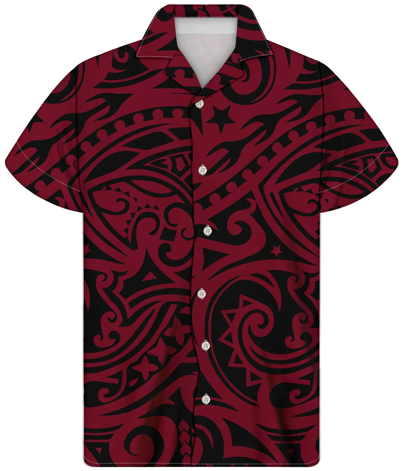 Fancy Gold Shirts for Men Polynesian Tribal Fabric Hawaiian Short Sleeve Shirt Men Summer Clothing for Men's Tropical Tops Shirt