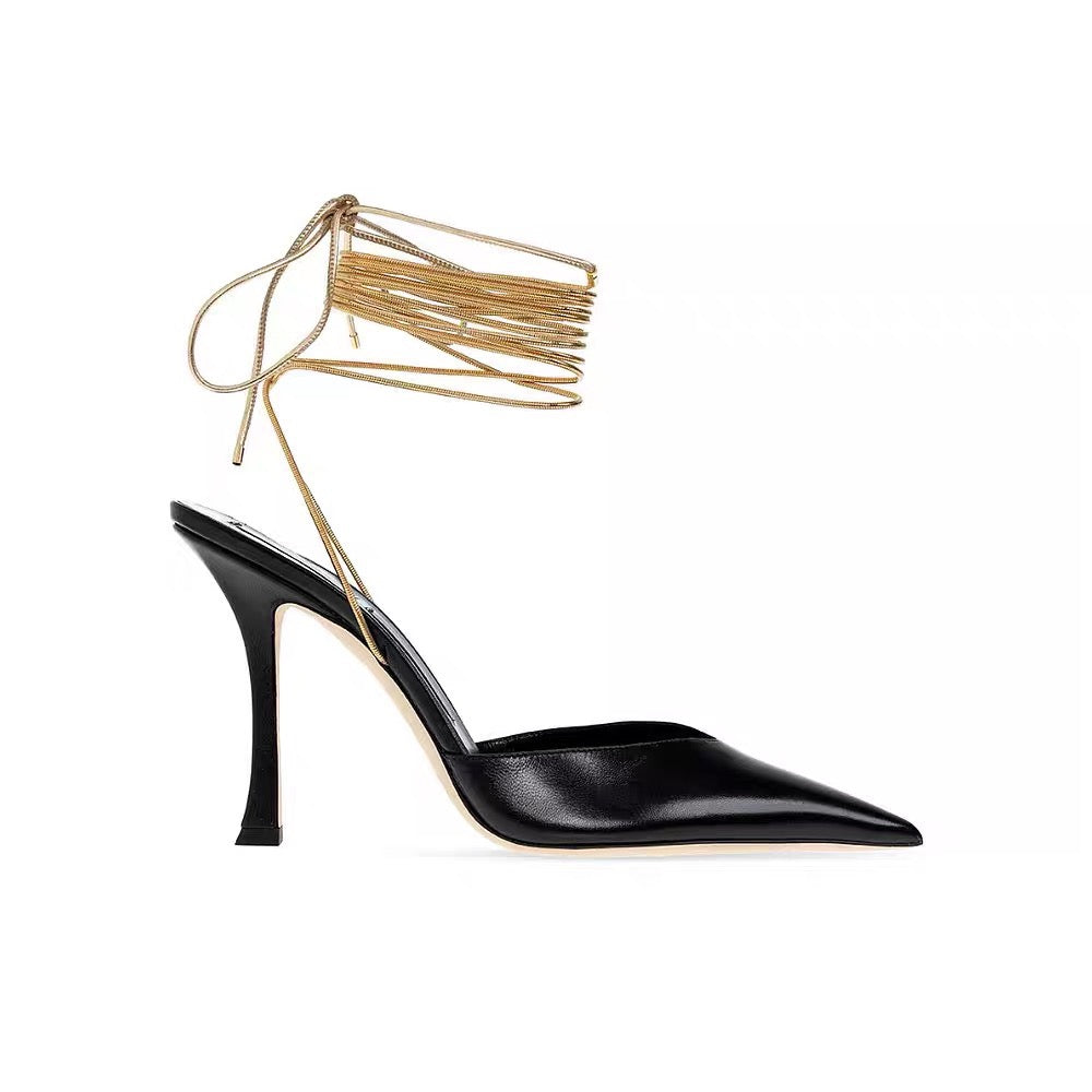 Luxury Shoes Women High Quality Heel Jimy Chooo Bandage Mature Sexy Women High Heels Sexy Classic Sandals High Heel Shoes