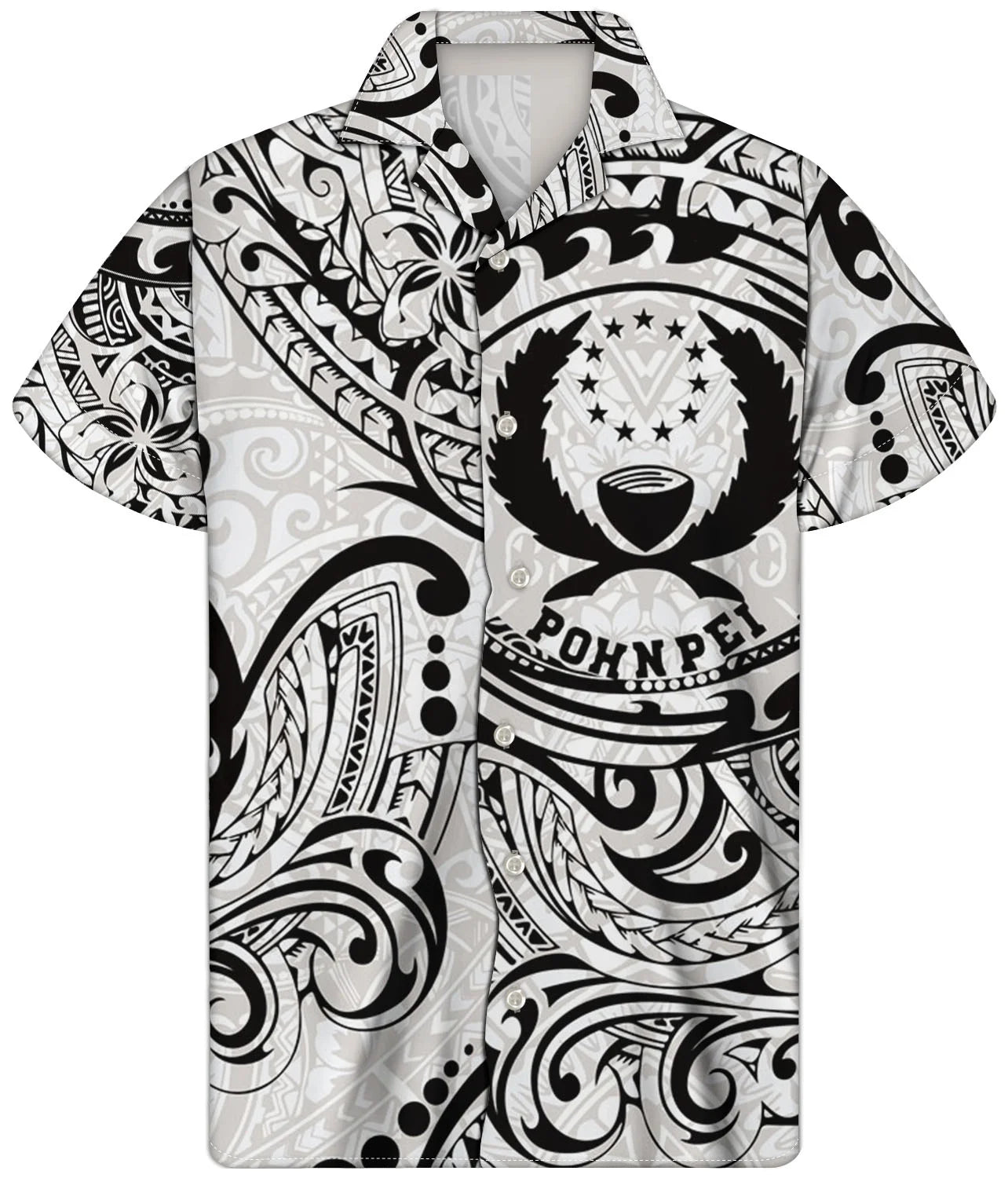 Fancy Gold Shirts for Men Polynesian Tribal Fabric Hawaiian Short Sleeve Shirt Men Summer Clothing for Men's Tropical Tops Shirt