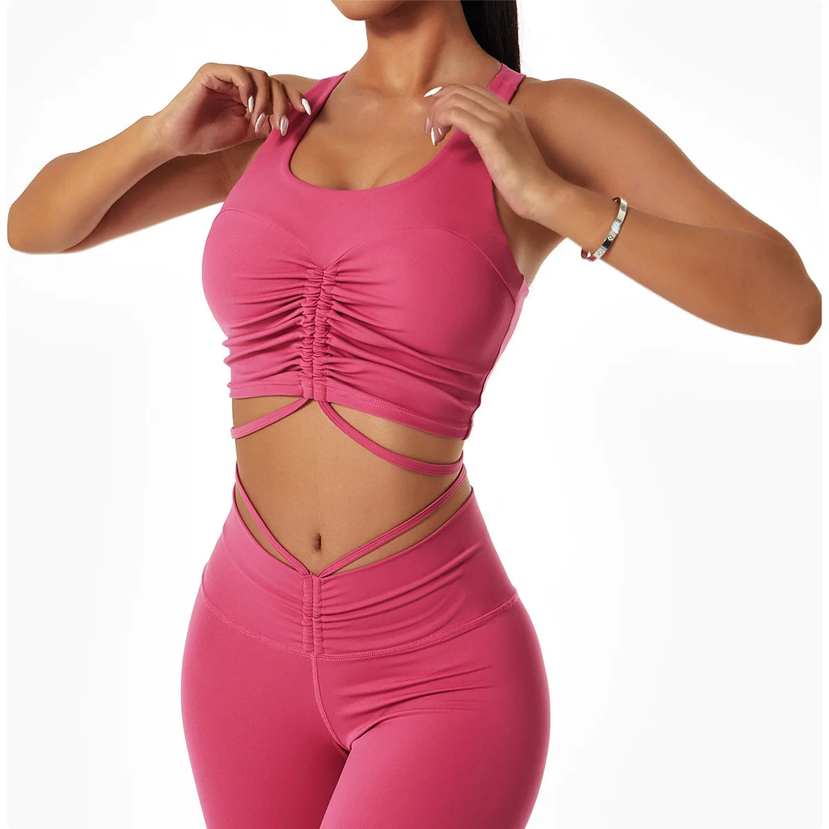 High Quality Designer Custom Nylon Spandex Fitness Yoga Wear Gym Workout Sports Bra for Women