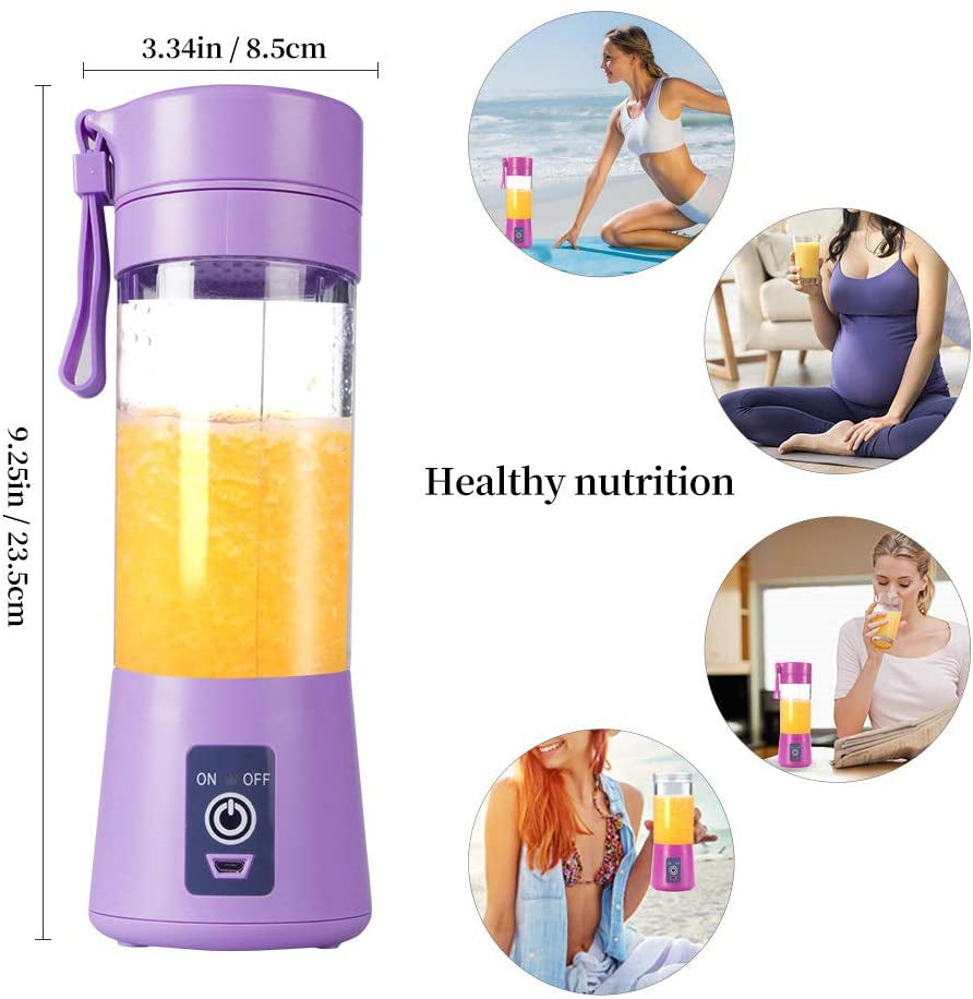 Personal Batidora Portatil Use Mini Blender Home USB 6 Blades Juicer Machine Rechargeable Fruit Juice Portable Blenders