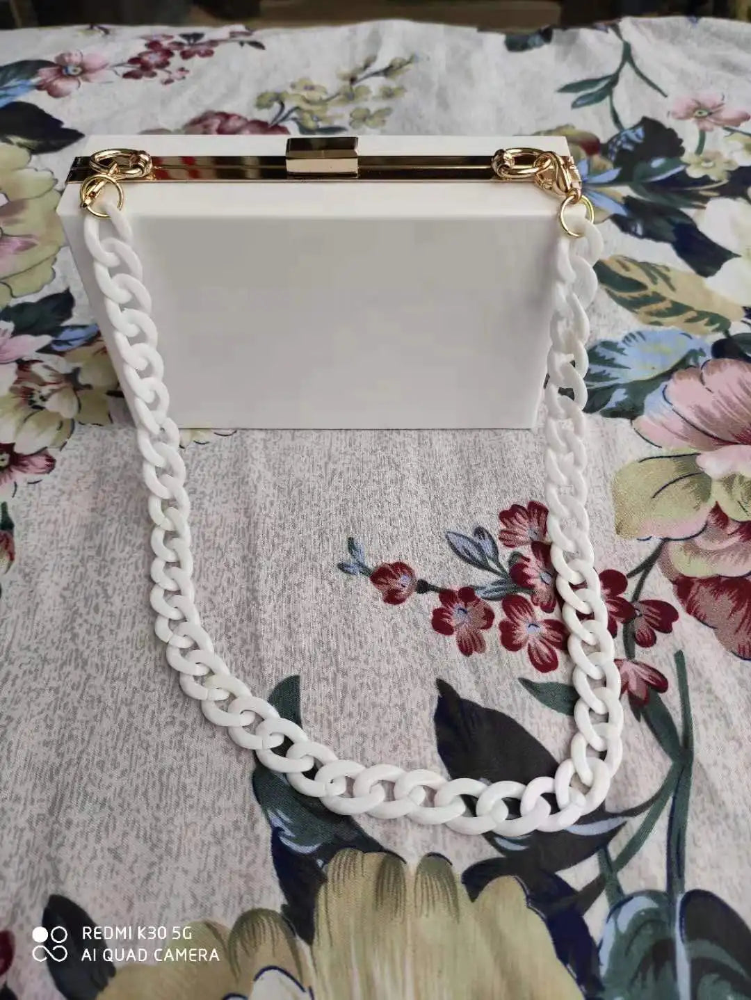BELLA JOY New Acrylic Transparent Women Clutch Bag Chain  Women Messenger Bag Evening Bag Handbag Chain Shoulder Bag