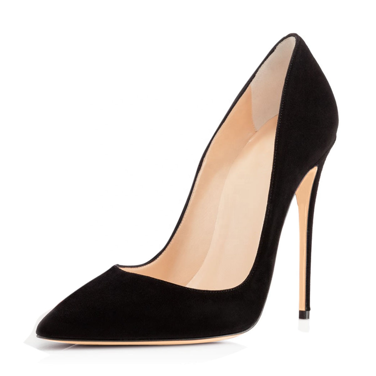 Classic Pointed Toe Stiletto Heel Pumps Women 12 Cm High Heels