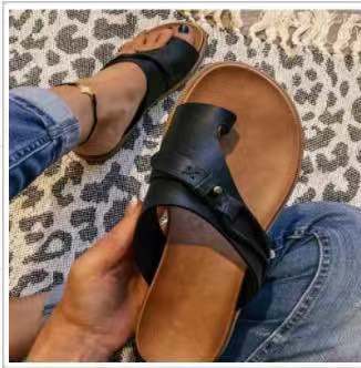 Large Size Spring and Summer Casual Flat Hollow 35-43 Fish Mouth Shoes Women'S Sandals