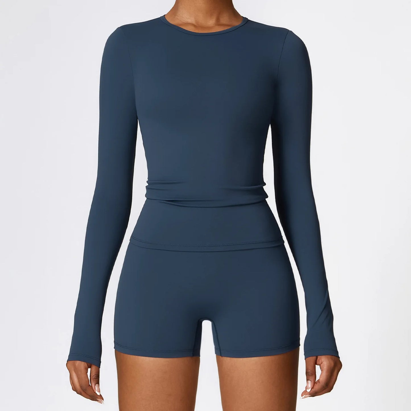 DAMOCHIC 2024 Trendy Long-Sleeved Fitness Yoga Wear Workout Sportswear Gym Fitness Sport Tops Shigh-Intensity Women Activewear