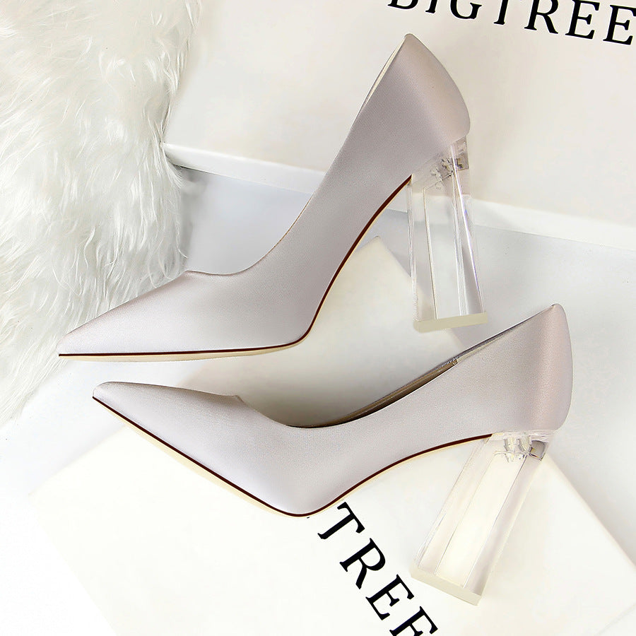 Hellosports 2021women Wedding Party Shoes Female Pumps Sexy Red Color Pointed Toe High Heels Casual Lady Evening Dress Shoes
