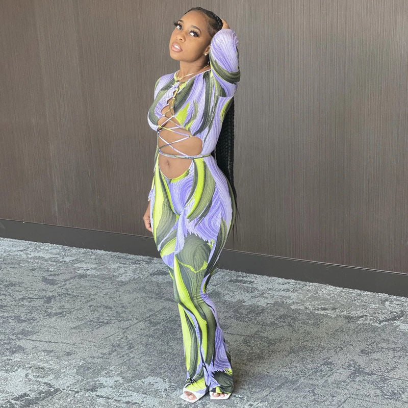 Sexy Women's Long Sleeve Conjoined Body Slimming Buttock Ladies Jumpsuit for Women