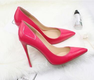Classic Pointed Toe Stiletto Heel Pumps Women 12 Cm High Heels