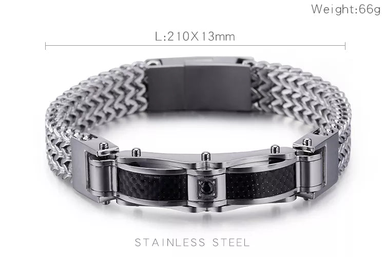 Luxury Gold Color Stainless Steel Link Chain Mesh Bracelets for Men Spulseiras Masculina Metal Male Charm Jewelry Accessory