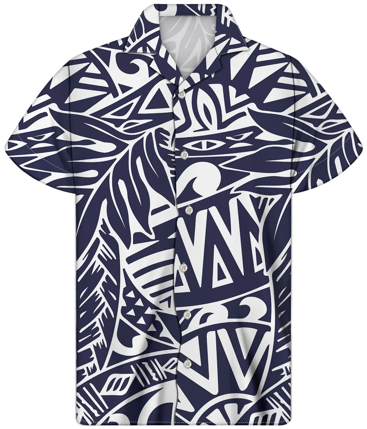 Fancy Gold Shirts for Men Polynesian Tribal Fabric Hawaiian Short Sleeve Shirt Men Summer Clothing for Men's Tropical Tops Shirt