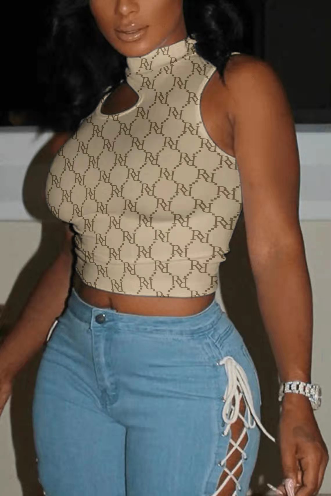 High Elastic Vest Sleeveless Sexy Slim Fitness Vest Women Crop Top