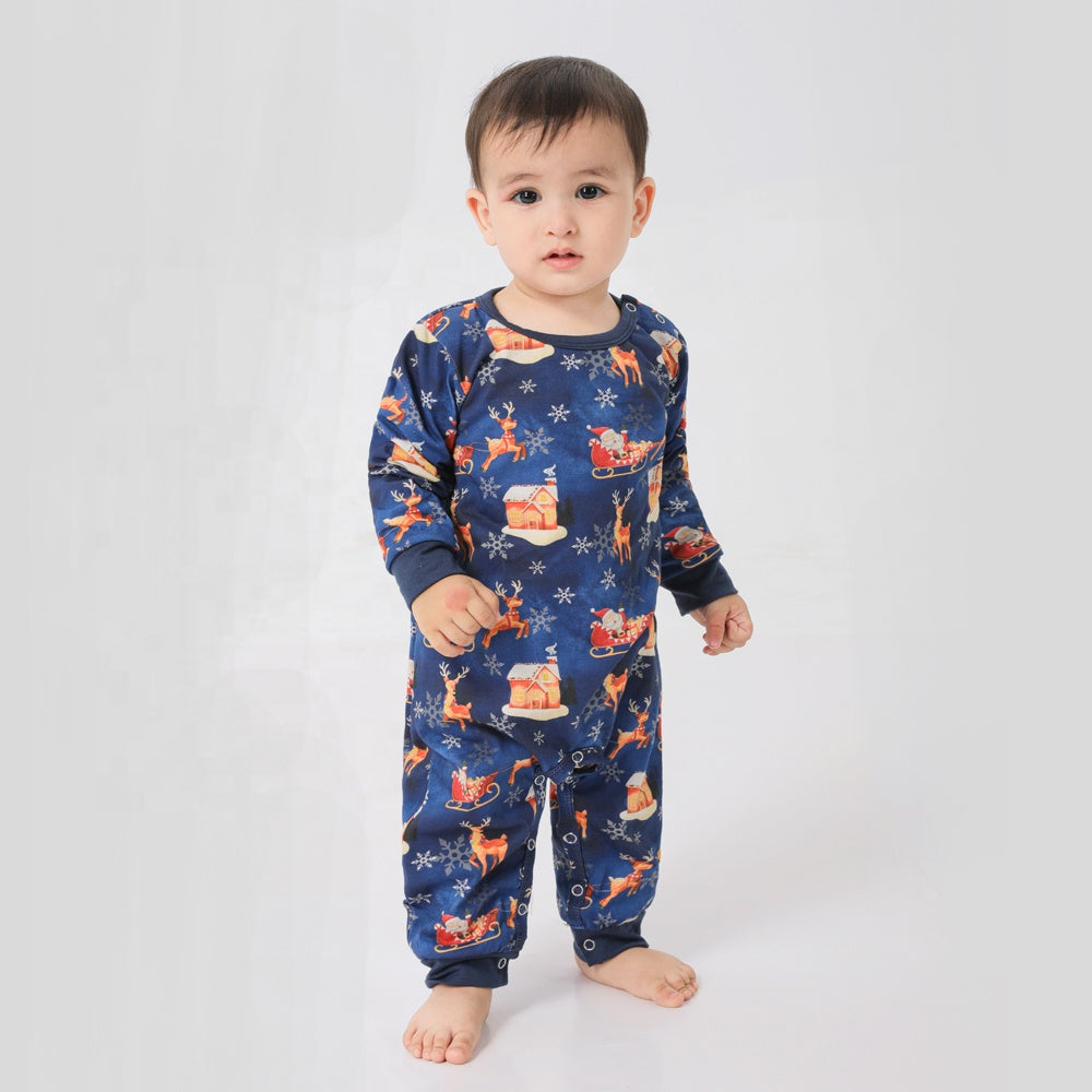 2022 Dropshipping Long Winter Knit Pyjama Matching Christmas Pajamas Family Sleepwear