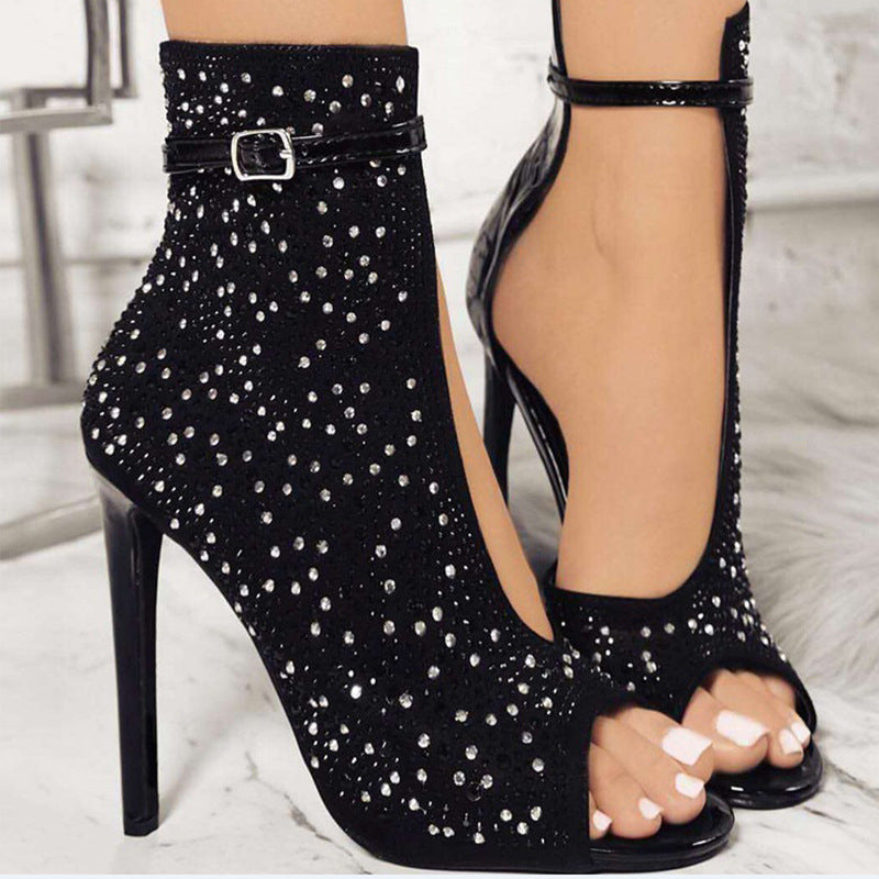 XLL 2022 New Arrival Roman Shoes Sexy Stiletto High Heel Women Sandals High Heels Thigh High Boots