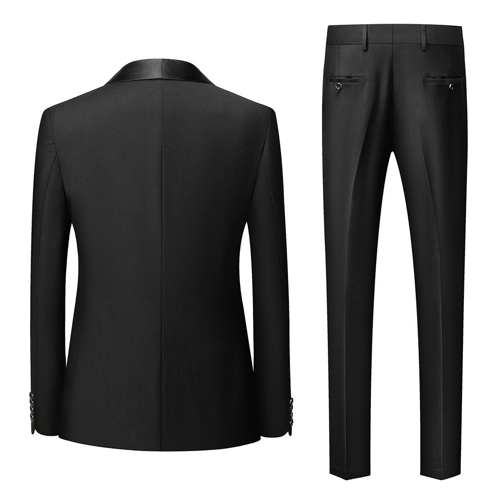 Fashionable High Quality Slim Fit Blazer Formal Prom Clothes Wine Red Men Suits
