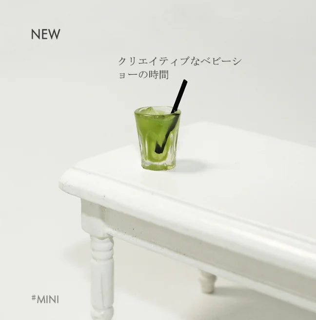 1/6 1/12  Doll House Simulation Miniature Mini Matcha Beverage Cup Model Decor