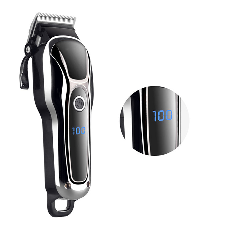 Cordless Hair Clipper Professional Men Hair Trimmer LCD Electric Hair Cutting Machine