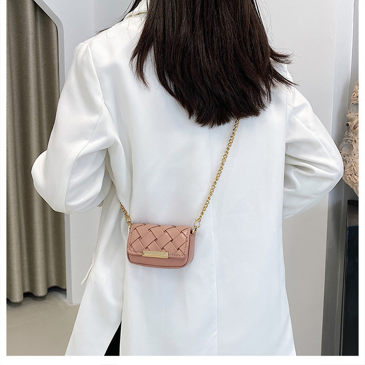 GS284 Trendy Pure Color Mini Bags Korean Fashion Girls Chain Messenger Bags Ladies Sling Shoulder Bag Women Handbags