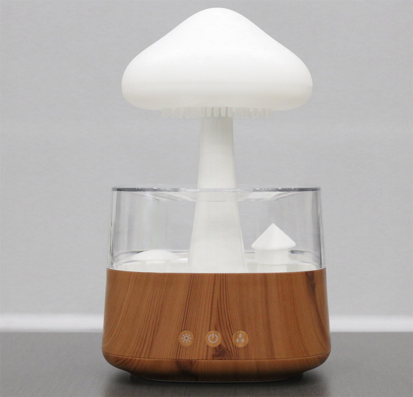 2023 Guangdong New Product Water Drip Sound Cloud Raindrop Humidifier Baby Room Night Light Mushroom Light Steam Humidifier