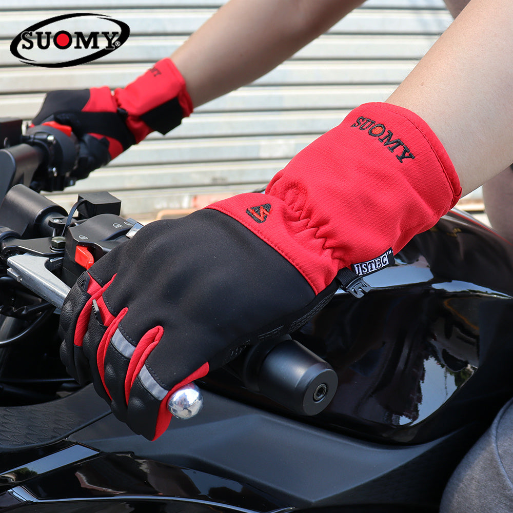 SUOMY 100% Waterproof Motorcycle Gloves Winter Warm Moto Protective Gloves Touch Screen Gant Moto Guantes Motorbike Riding Glove